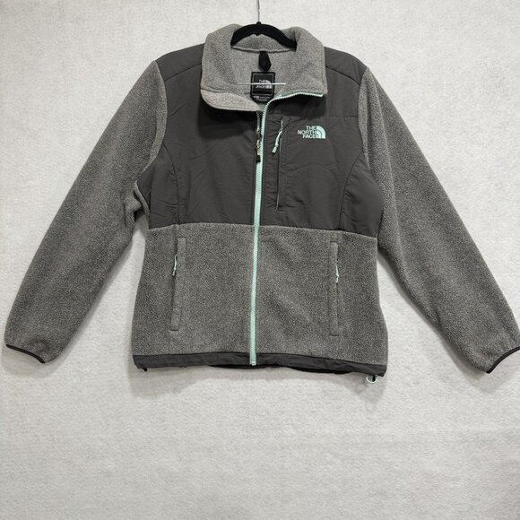 North Face Jacket Womens Medium Gray Fleece Polartec Full Zip Outdoors Pockets - Picture 1 of 11